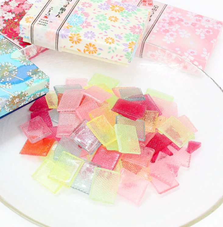PREORDER Kyoto Marun Usu-Ame Peach, Grape, and Melon Candy in Sakura Box