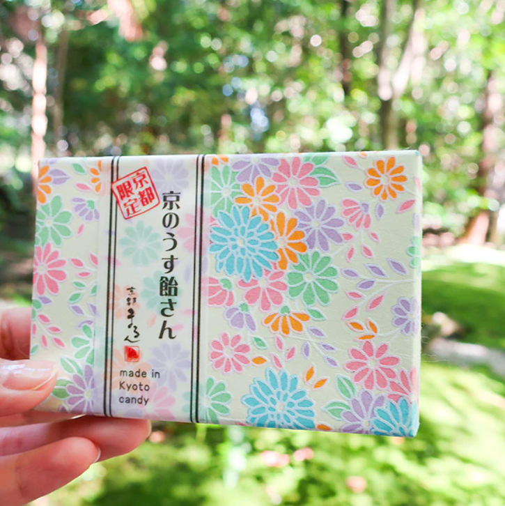 Kyoto Marun Lemon, Melon, and Peach Usu-Ame Candy in Colorful Box