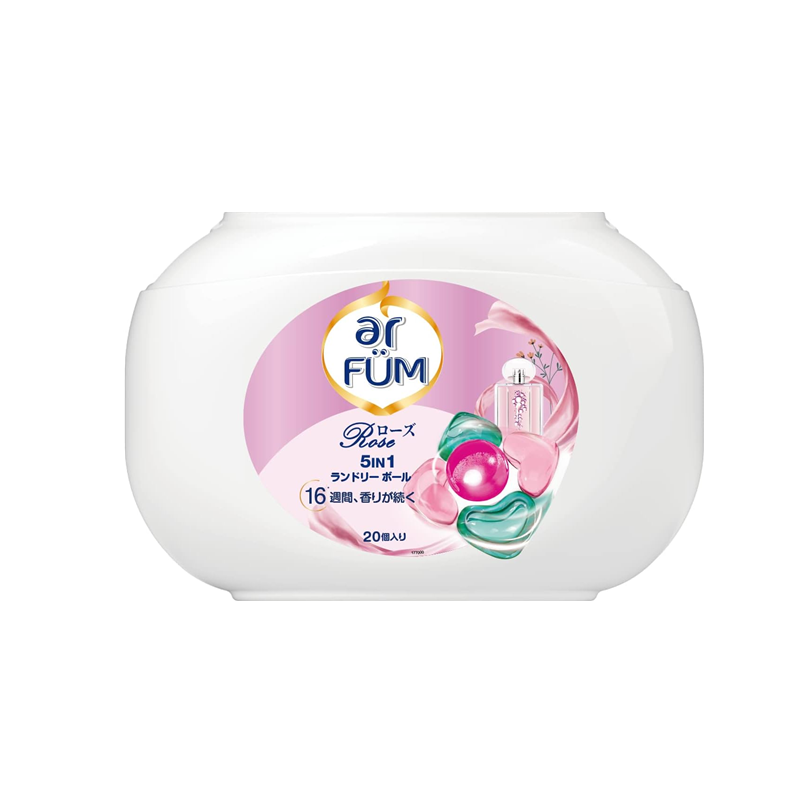 Ouji Sekken Laundry Detergent Pods (Rose and Peach, 20 pods)