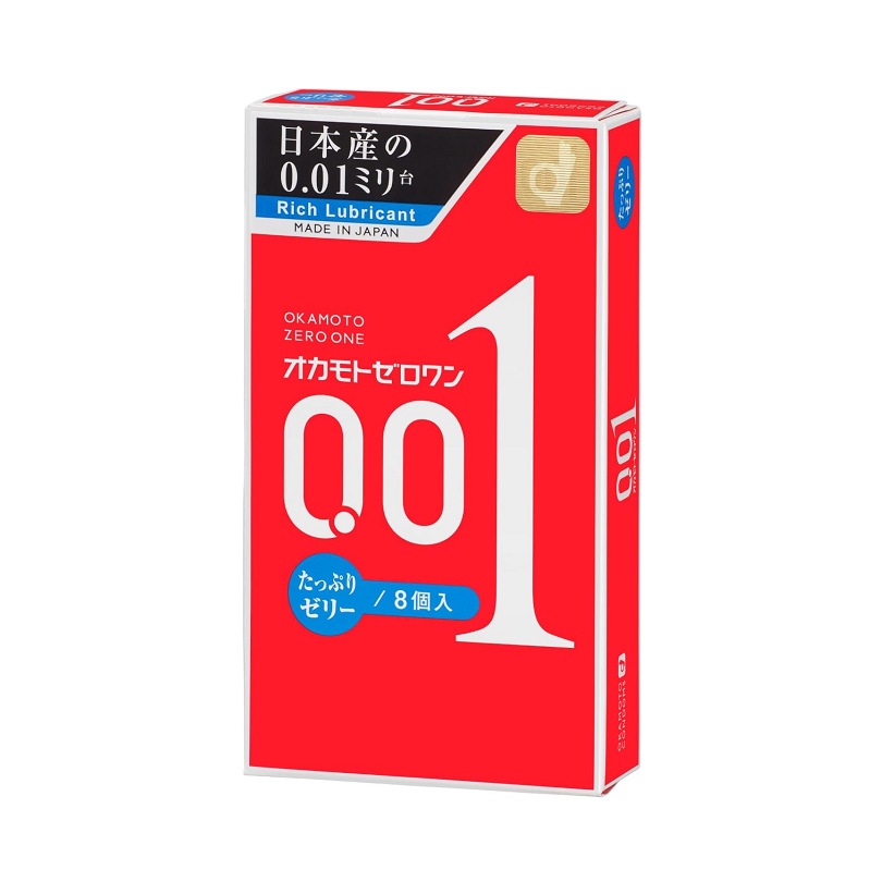 Okamoto Zero One/Extra Lubricated – 8 Pieces