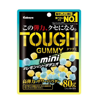 Kabaya Tough Gummy Mini – Lemon & Soda, 80g