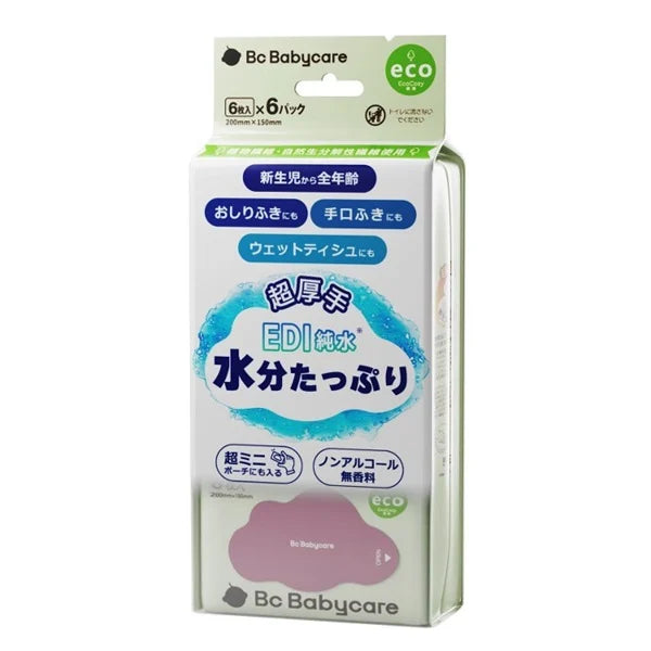 Bc Babycare Extra-Thick Baby Wipes – 6 Sheets × 6 Packs
