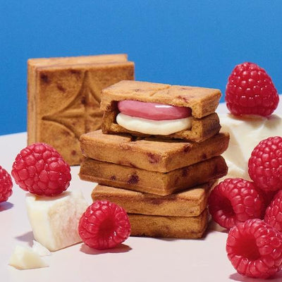 PREORDER PRESS BUTTER SAND Raspberry White Chocolate Cookies (5 Pieces)
