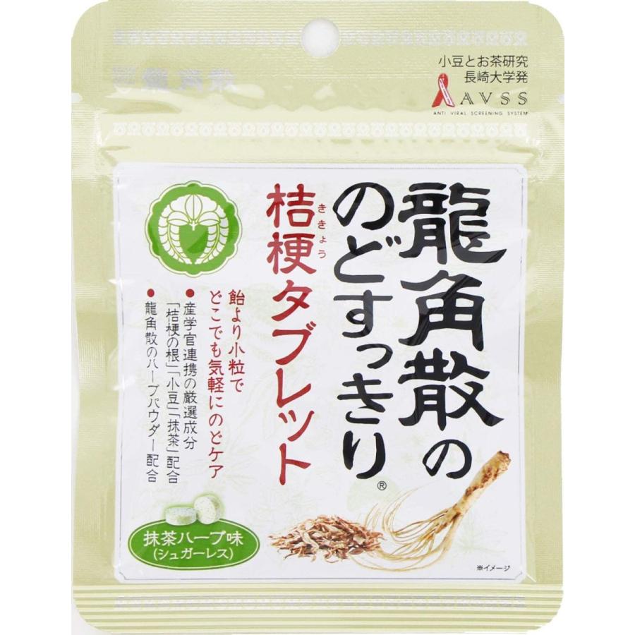 RYUKAKUSAN Bellflower Lozenge Tablets (Sugar-free, Matcha Herbal Flavor)