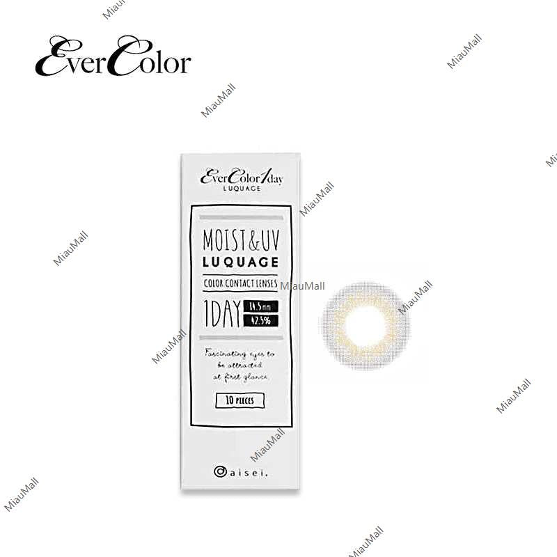 EverColor Daily Disposable LuQuage 14.5mm 직경 컬러 콘택트 렌즈 10개