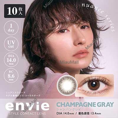 envie Daily Disposable Champagne Gray Color Contact Lenses