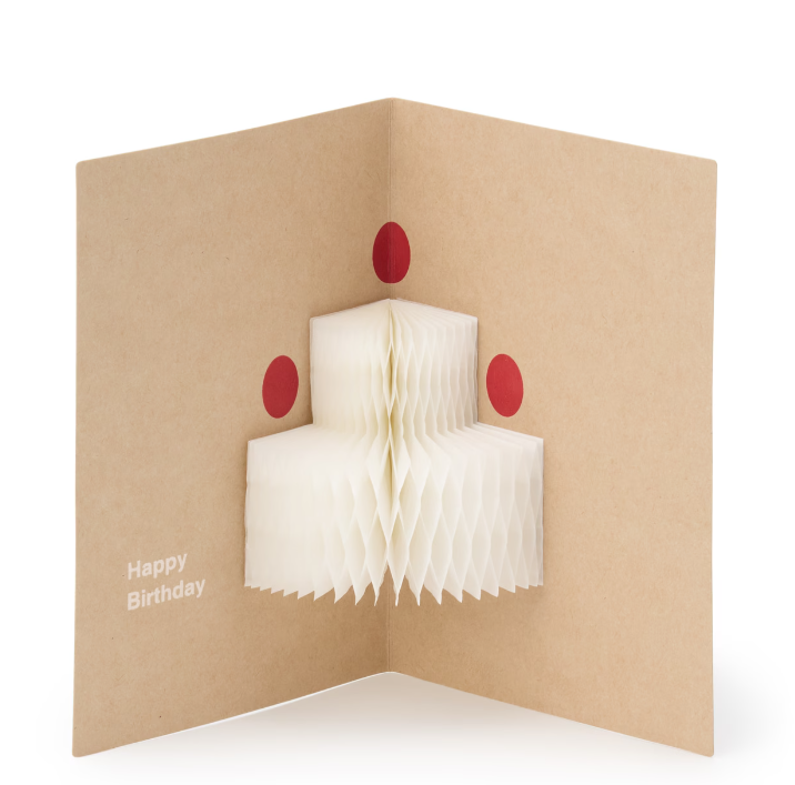 MUJI Christmas Wishes Honeycomb Paper Message Card