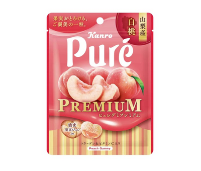 Kanro Yamanashi White Peach Puré Gummy Candy