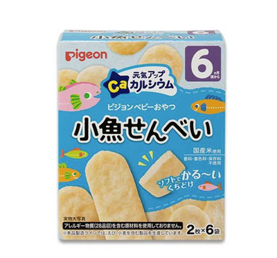 PIGEON Calcium-Fortified Fish Senbei Rice Crackers (Ages 6 months+)