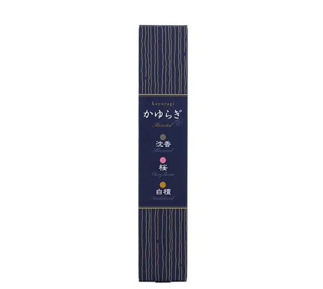Nippon Kodo Kayuragi Assortment Incense / Agarwood, Sakura, and Sandalwood (45 pcs)