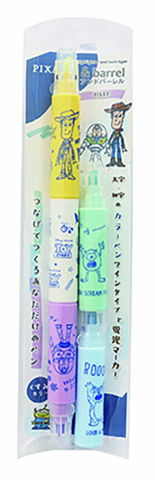 Disney Pixar Toy Story and Monsters Inc. Multicolor Stackable Highlighter Pens