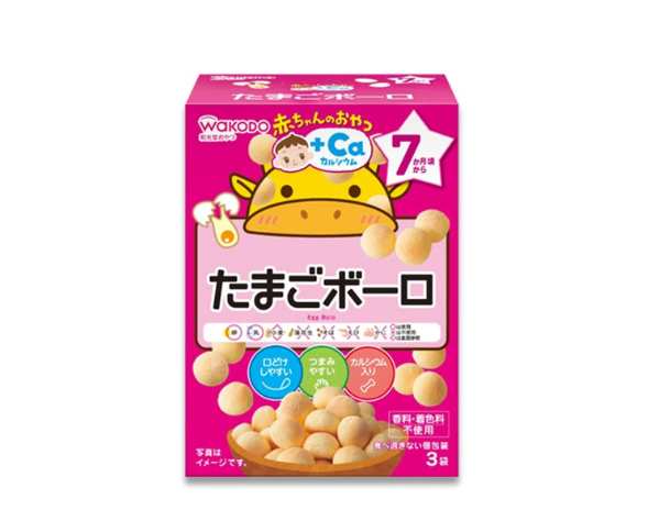 WAKODO 加钙鸡蛋卷饼干（适合 7 个月以上）15 克 x 3 件