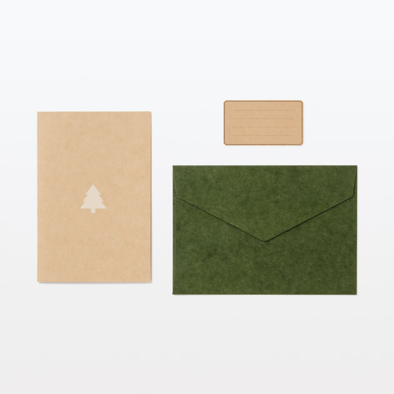 MUJI Christmas Wishes Honeycomb Paper Message Card