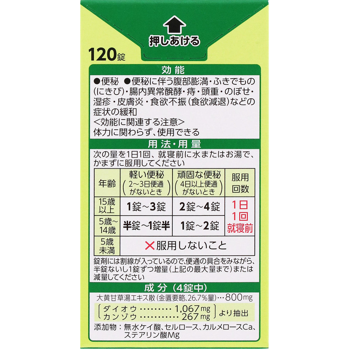 Alinamin Pharmaceutical Daichi Kampo Constipation Tablets