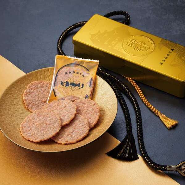 PREORDER Bankaku Yukari Nagoya Golden Tin Shrimp Crackers