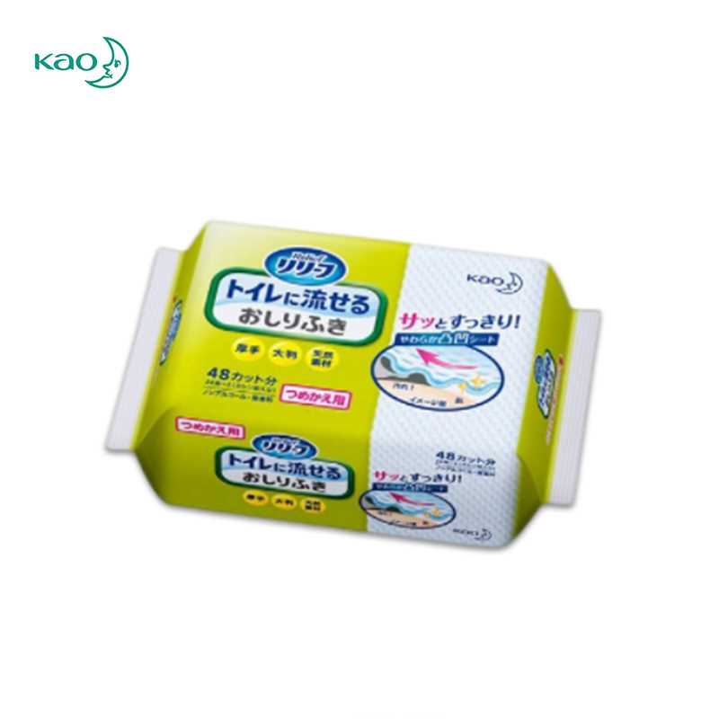 KAO Relief Flushable Wipes (Refill)