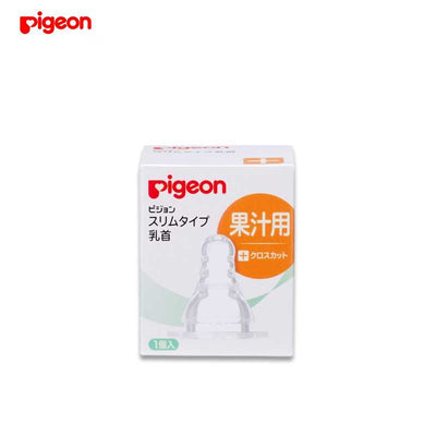 PIGEON Slim-Type Cross-Cut Baby Bottle Nipple for Juice