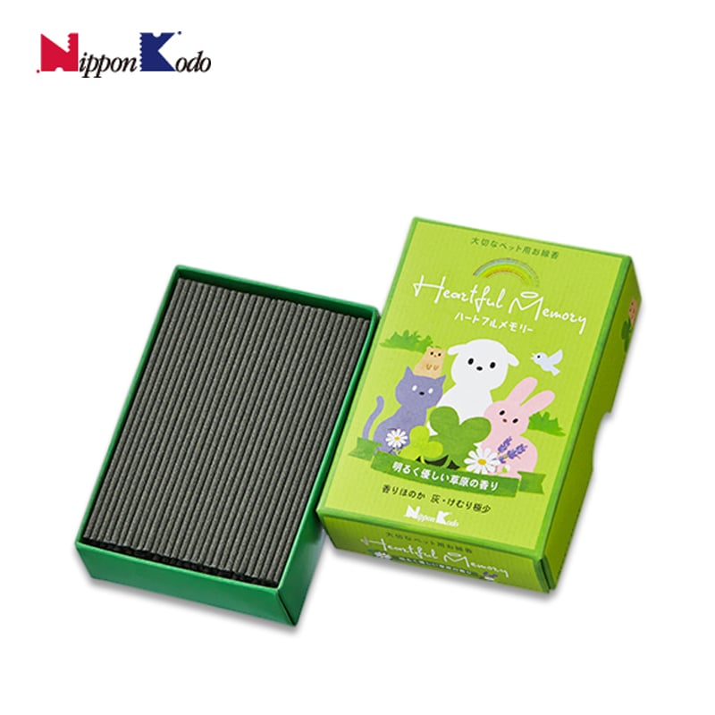 Nippo Kodo Heartful Memory Incense for Pets / Gentle Grassland Scent