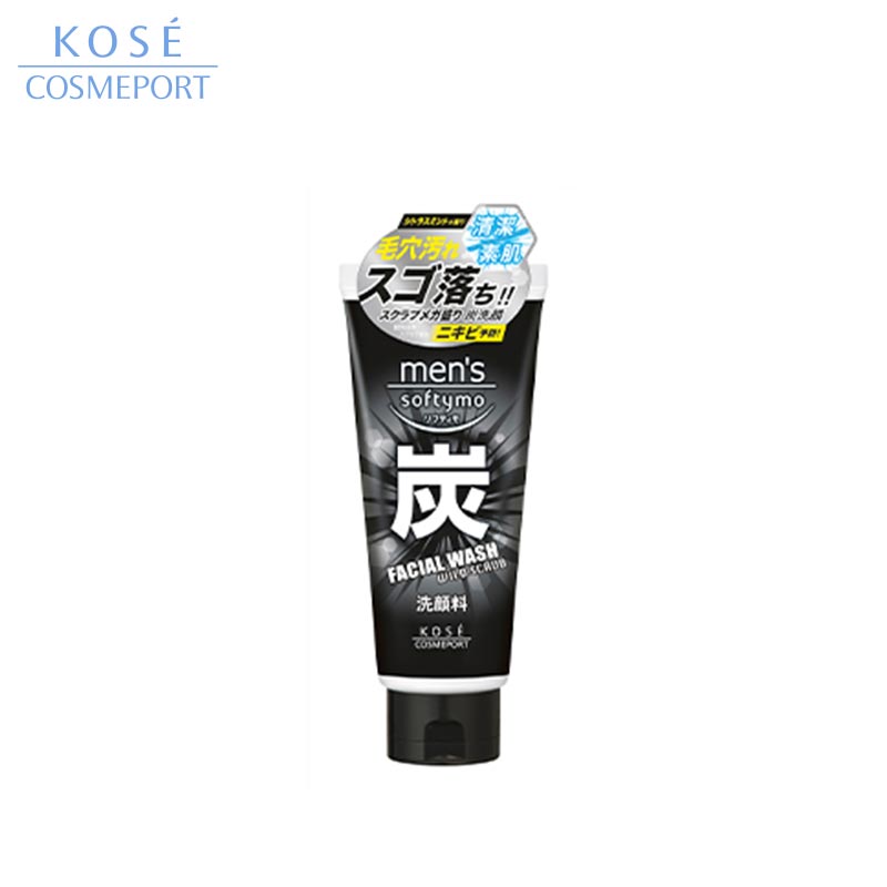 Kosé Men's Softymo Charcoal Facial Wash