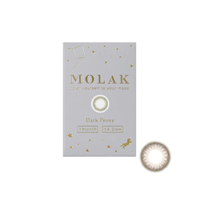 MOLAK Monthly Disposable 14.2 mm Dark Peony Color Contact Lenses 2 pcs