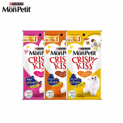 MONPETIT Crispy Kiss Seafood Select Cat Treats 6 g x 24 pcs