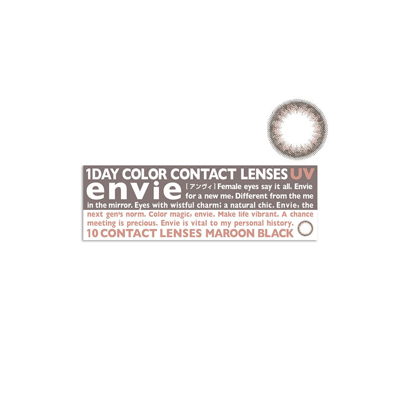 envie Daily Disposable Maroon Black Color Contact Lenses