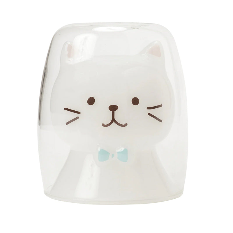 FukuFukuNyanko Heat Resistant Cat Glass 4 Varieties Available