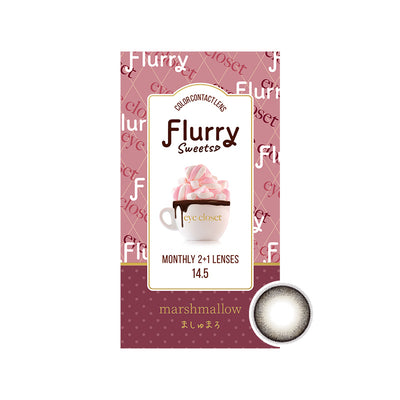 Flurry by Colors Monthly Color Contact Lenses, Marshmallow, 15.0mm