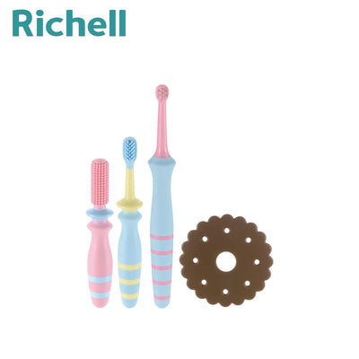 Richell Front Teeth Training Toothbrush Kit for Toddlers