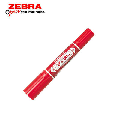 Zebra Hi Mackee Double Tip Red Oil Marker