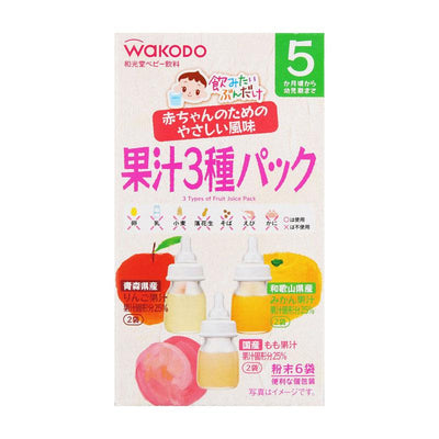 WAKODO Three-Variety Fruit Juice for Infants (5 months+)