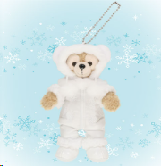 Disney Duffy & Friends White Wintertime Wonders Plush Badge Keychain