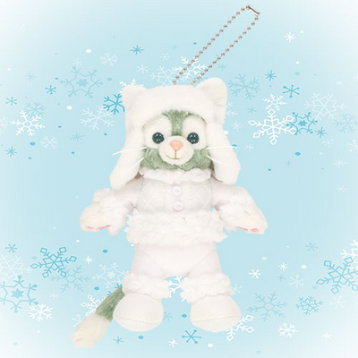 Disney Duffy & Friends White Wintertime Wonders Plush Badge Keychain