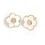 LUPIS White Flower Stud Earrings