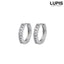 LUPIS Silver Hoop Ring Stud Earrings