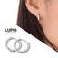 LUPIS Silver Hoop Ring Stud Earrings