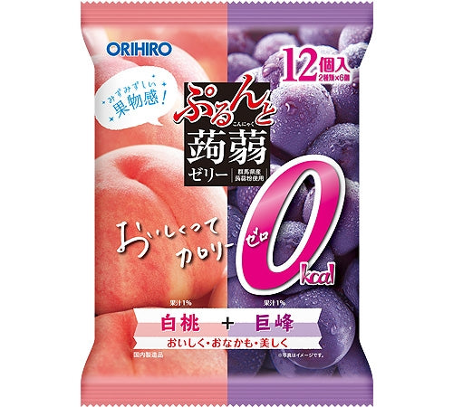 ORIHIRO0-Calorie White Peach & Kyoho Grape Konjac Jelly