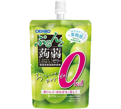 ORIHIRO 0-Calorie Shine Muscat Grape Konjac Jelly 130 g