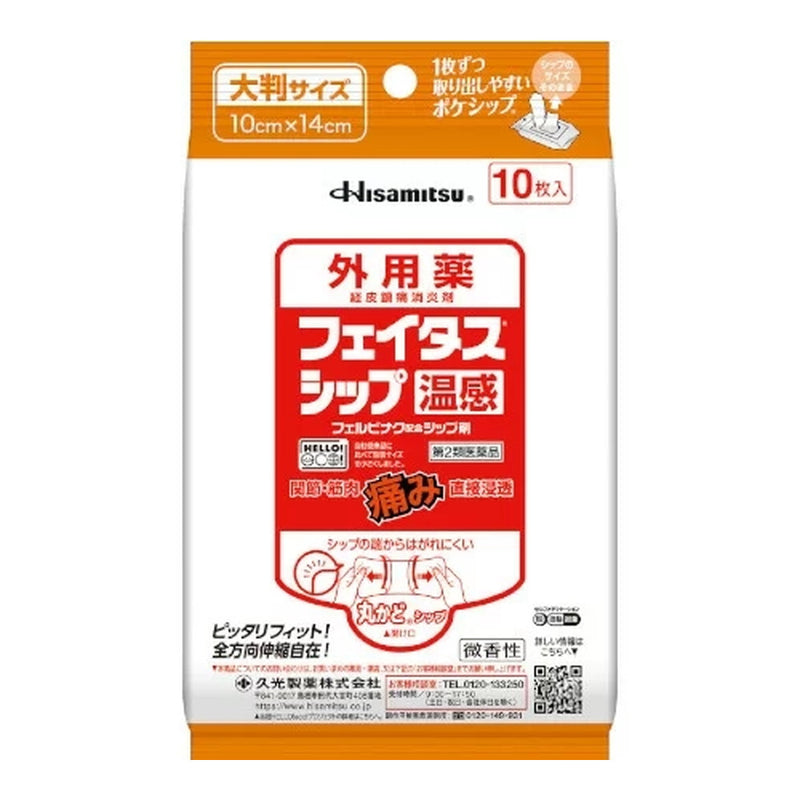 HISAMITSU Feitasship Warming Anti-Inflammatory and Pain Patches