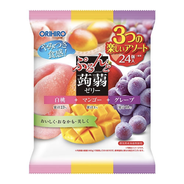 ORIHIRO White Peach/Mango/Grape Konjac Jelly