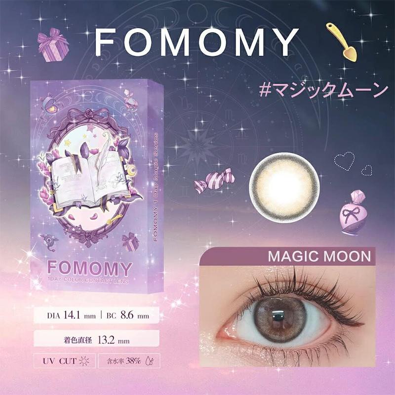 FOMOMY Daily Disposable 14.1 mm Diameter  Color Contact Lenses 10 pcs  magic moon