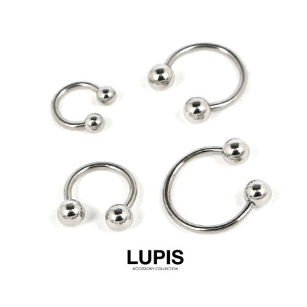 LUPIS 16G 실버 원형 바벨 바디 이어링