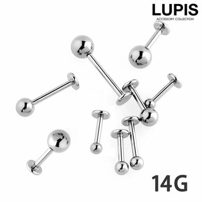 LUPIS 14G 실버 심플 러브렛 스터드 바디 이어링