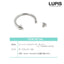 LUPIS 16G Silver Circular Barbell Body Earrings