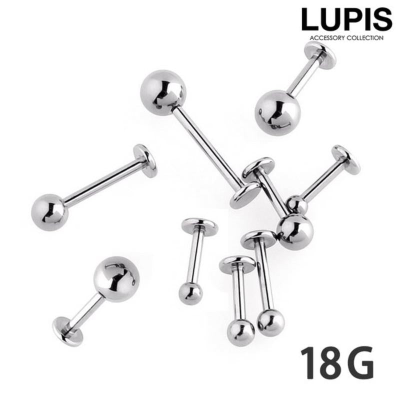 LUPIS 18G 실버 심플 러브렛 스터드 바디 이어링