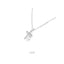 Lupis Double Cross Silver Necklace