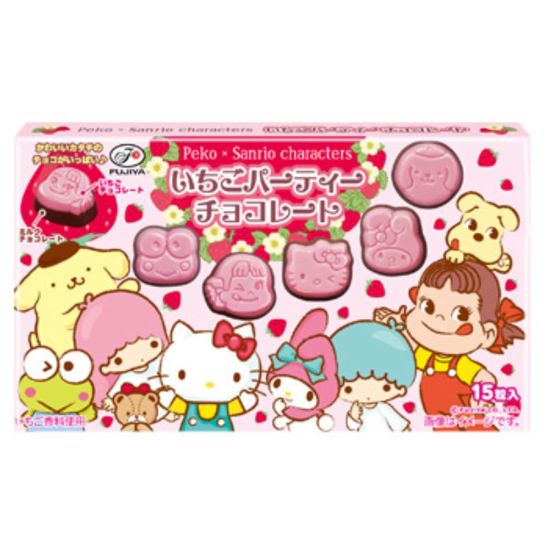 Fujiya Peko & Sanrio Characters Strawberry Chocolate