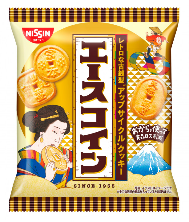 NISSIN Japanese Coin Ancient Money Biscuits