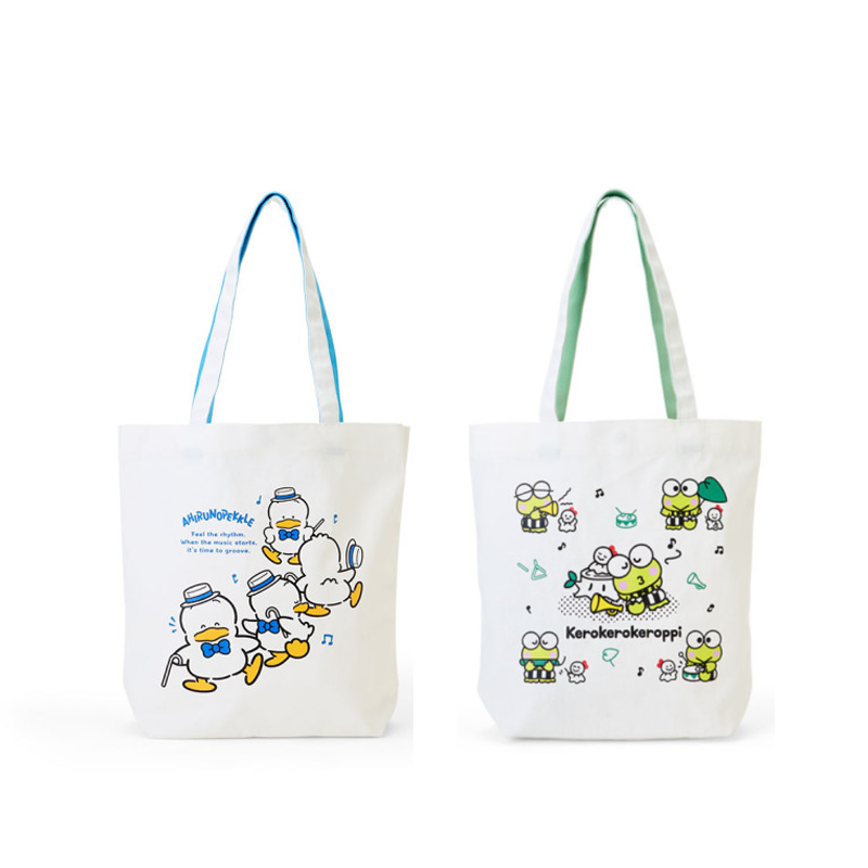 Sanrio Tote Bag - Pekkle, Keroppi / Singing & Dancing