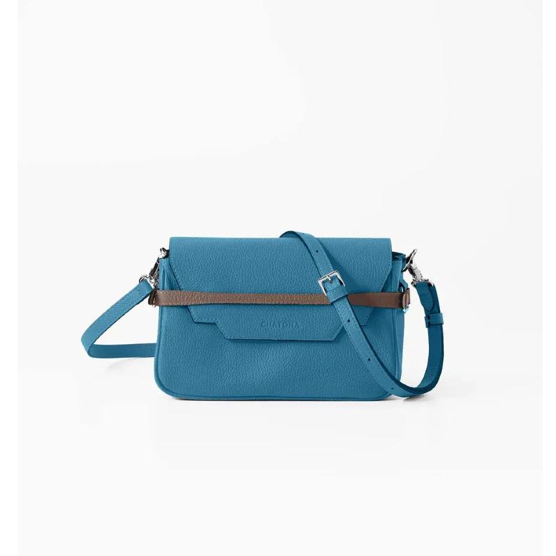 CHATONA In and Out - Mini Leather Bag (Dragee Blue)